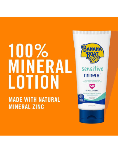 Protector Solar Mineral Banana Boat SPF 50+ 170g Piel Sensible