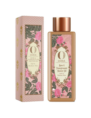 Aceite de Ducha Ayurveda OHRIA Rosa y Granada 50ml