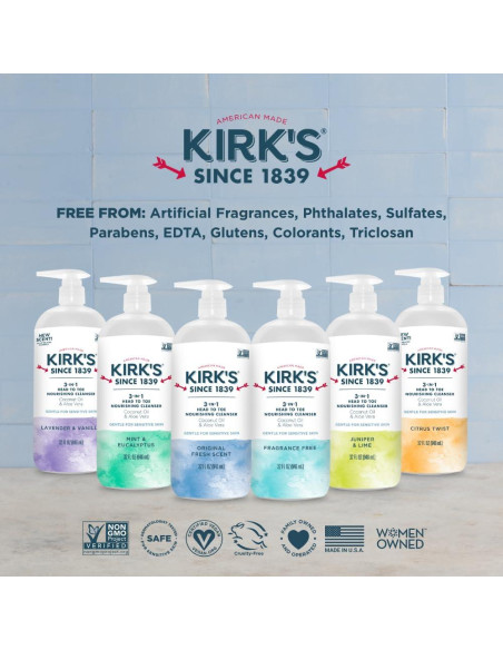 Limpiador Nutritivo 3 en 1 Kirk's 32 oz - Menta y Eucalipto Limpiador Nutritivo 3 en 1 Kirk's 32 oz - Menta y Eucalipto