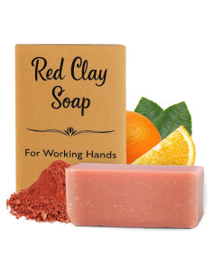 Jabón de Manos de Arcilla Roja Sea Lark - 99.22 g, 2 Piezas - Natural