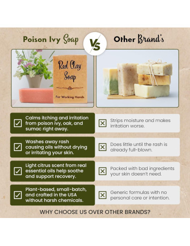 Jabón de Manos de Arcilla Roja Sea Lark - 99.22 g, 2 Piezas - Natural