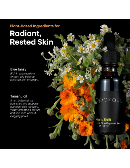 Aceite Facial Nocturno Apokati 30ml - Tansy, Manzanilla y Helichrysum