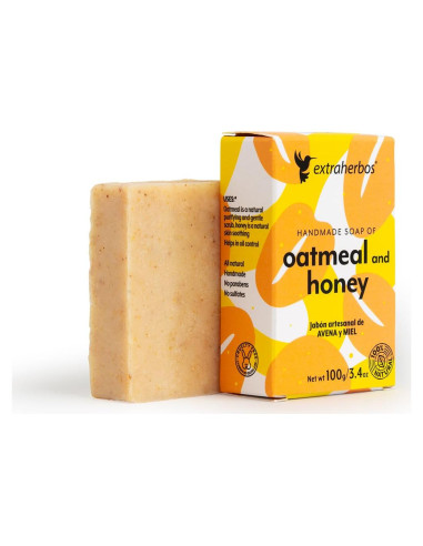 Jabón Natural de Avena y Miel Extraherbos 100g - Exfoliante