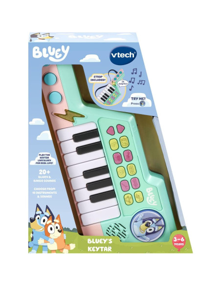 Keytar Musical VTech Bluey con 10 Melodías y Correa