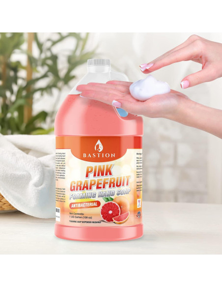 Jabón de Manos Antibacteriano Espumoso Bastion 3.78 L Pomelo Rosa
