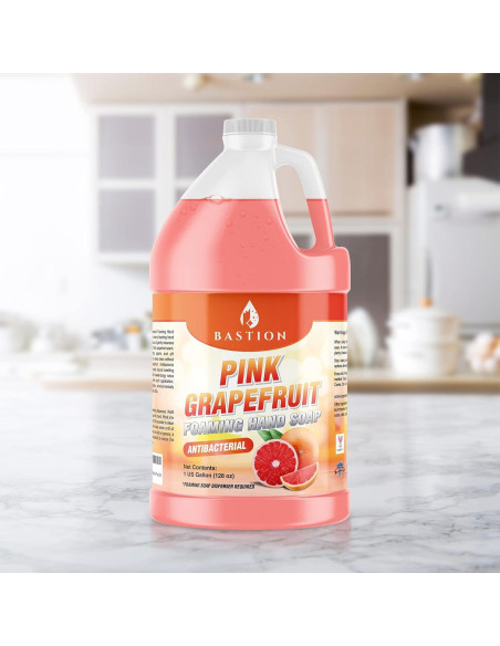 Jabón de Manos Antibacteriano Espumoso Bastion 3.78 L Pomelo Rosa
