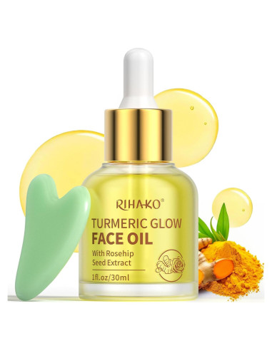 Aceite Facial Antienvejecimiento RIHAKO Cúrcuma y Rosa Mosqueta 181g