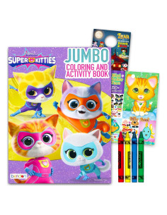 Conjunto de Libros para Colorear SuperKitties Disney 4-8 años