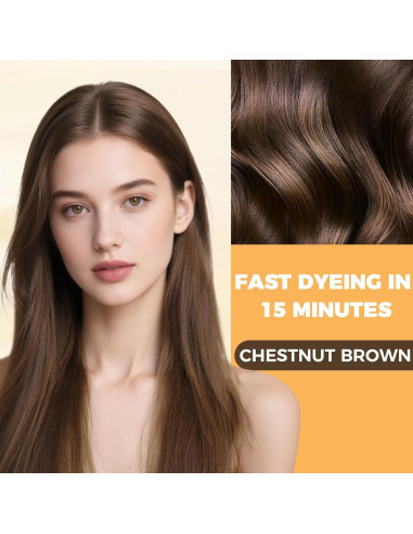 Champú para Teñir Cabello Castaño Claro 3 en 1 YOURTONE 500 ml