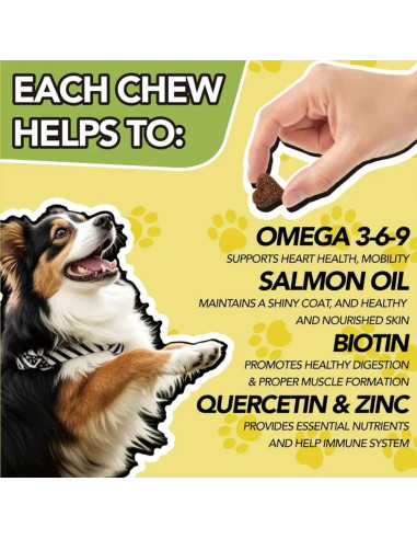 Suplemento para perros Vitalabs Skin & Coat 60 masticables