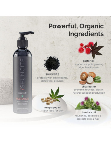 Jabón Líquido Orgánico Modern M con Shungite y Aceite de Cáñamo