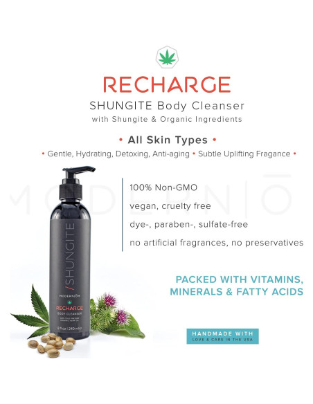 Jabón Líquido Orgánico Modern M con Shungite y Aceite de Cáñamo