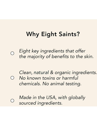 Conjunto de Cuidado de la Piel Eight Saints - Limpiador, Suero, Crema