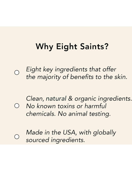 Conjunto de Cuidado de la Piel Eight Saints - Limpiador, Suero, Crema