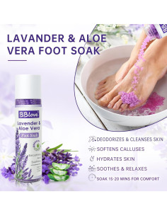 Kit de Cuidado para Pies Bblove - Spa de Lavanda 5 en 1 2