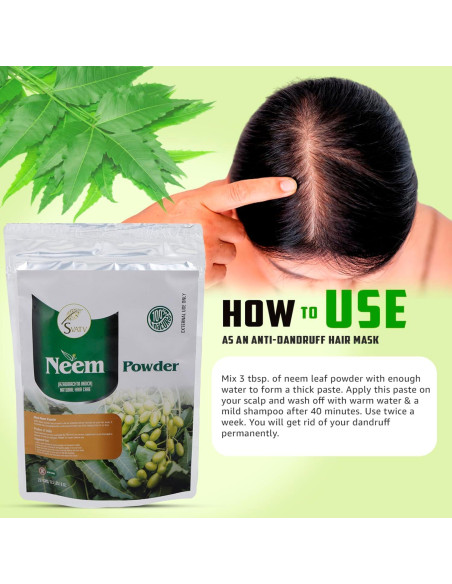 Polvo de Neem SVATV 227g | Cuidado del Cabello y Piel