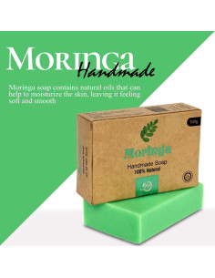 Jabón Natural Hidratante Herboganic Moringa 100g - Ecológico 2