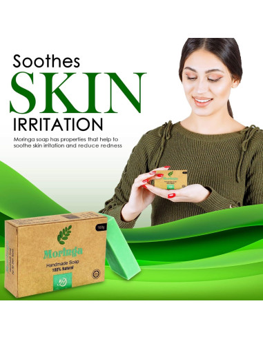 Jabón Natural Hidratante Herboganic Moringa 100g - Ecológico