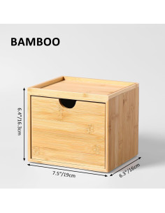 Soporte de Toallas Faciales de Bambú ZOBONETI XL Antideslizante 2