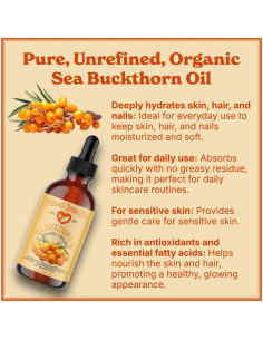 Aceite de Espino Marino Natural Born Oils 226ml Orgánico Hidratante 2