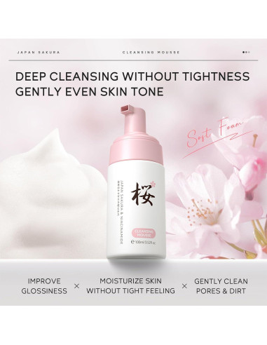 Kit Facial Sakura Rosardene 9 PCS - Cuidado Piel Rejuvenecedor