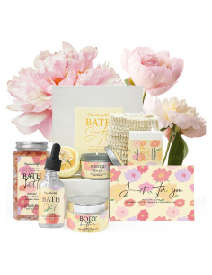 Set de Spa de Peonía PearlWorld - 9 Piezas de Cuidado Personal