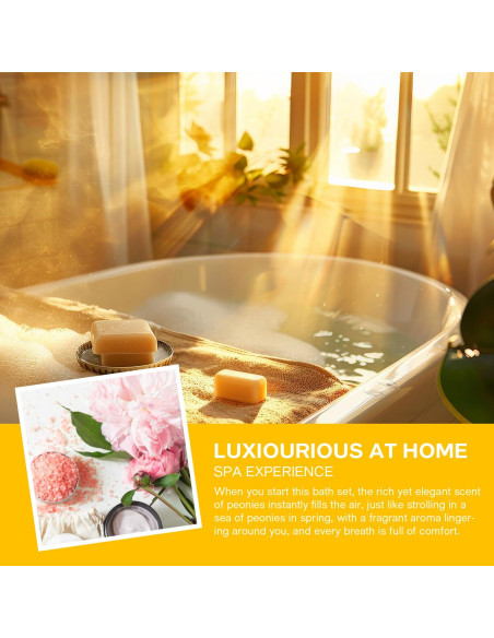 Set de Spa de Peonía PearlWorld - 9 Piezas de Cuidado Personal