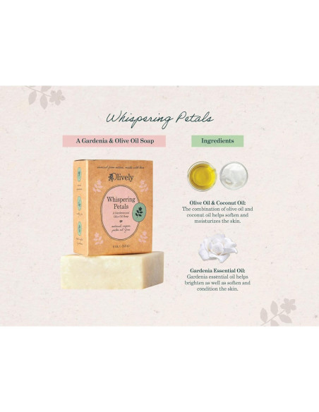 Jabón Natural Olively Gardenia y Aceite de Oliva 113g