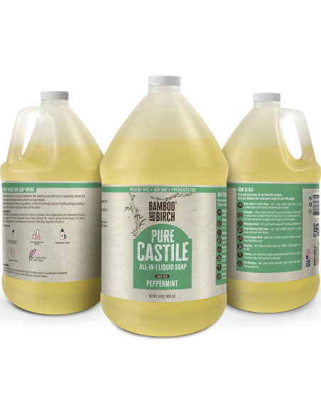 Jabón Líquido de Castilla Puro Bamboo & Birch Menta 1.89L