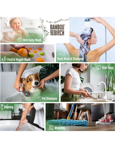 Jabón Líquido de Castilla Puro Bamboo & Birch Menta 1.89L