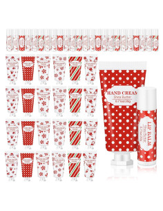 Conjunto de Regalo Navidad Leelosp 24 Pcs Crema y Bálsamo