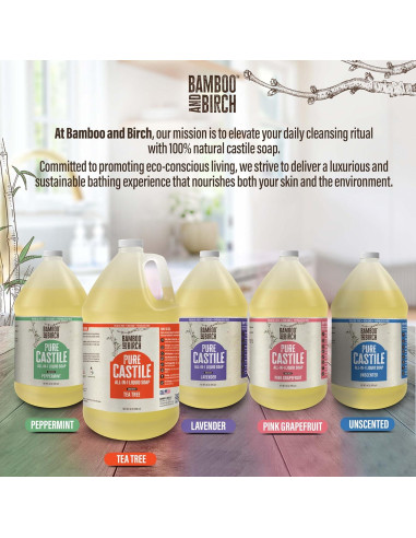 Jabón Líquido de Castilla Puro Bamboo & Birch Menta 1.89L