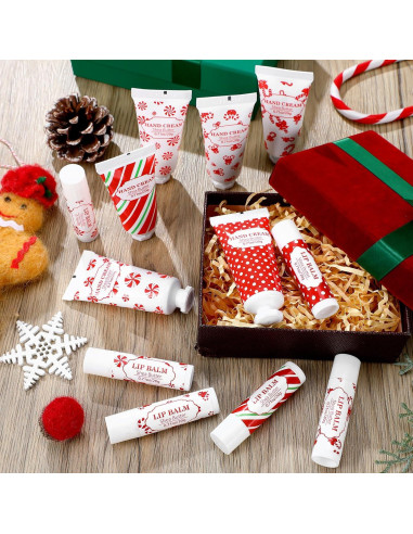 Conjunto de Regalo Navidad Leelosp 24 Pcs Crema y Bálsamo