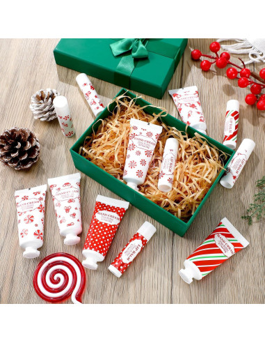Conjunto de Regalo Navidad Leelosp 24 Pcs Crema y Bálsamo