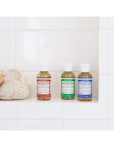 Jabón Líquido Orgánico Dr. Bronner's Menta 59 ml - Vegano