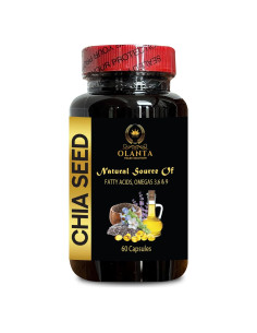 Semillas de Chía Orgánicas Vitalabs - Suplemento Omega 3 6 9 - 60 Cápsulas