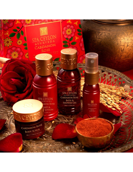 Set de Cuidado Spa Ceylon Cardamomo y Rosa 250g Viaje