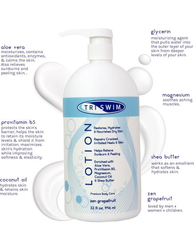 Loción Triswim 32oz - Hidrata y Neutraliza Olores a Cloro