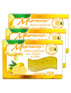 Jabón Natural Exfoliante Limón y Chía 3x150g Orgánico