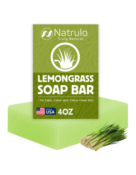 Barra de Jabón Exfoliante Natural Natrulo - Hierba Limón 117g