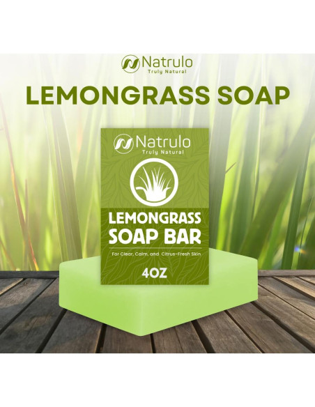 Barra de Jabón Exfoliante Natural Natrulo - Hierba Limón 117g