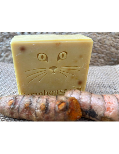 Jabón Artesanal de Cúrcuma y Jengibre con Miel - 113g