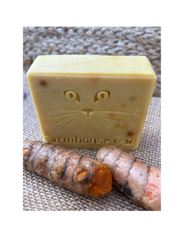 Jabón Artesanal de Cúrcuma y Jengibre con Miel - 113g