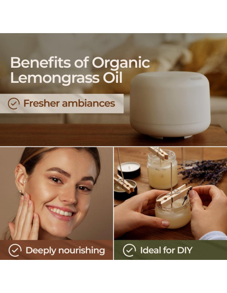 Aceite Esencial Orgánico de Hierba Limón Gya Labs 10 ml