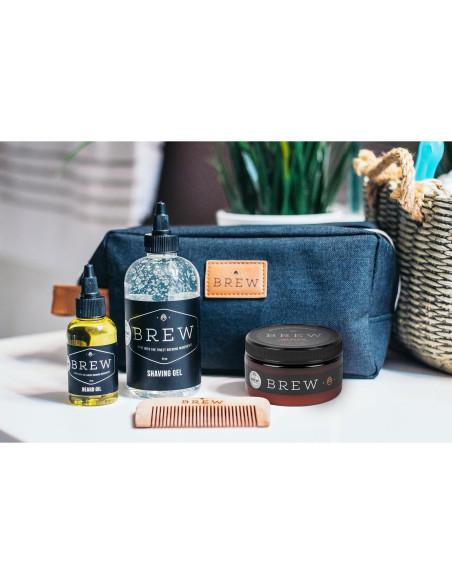 Gel de Afeitar Transparente Brew Grooming 226 g - Suave y Nutritivo