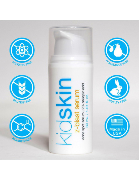 Suero Z-Blast Kidskin para Acné Facial 29.57 ml - Vegano