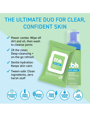 Conjunto Cuidado Piel Niños - Limpiador Facial Espuma y Toallitas