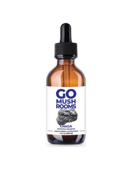 Tintura de Hongo Chaga GO Mushrooms 60 Porciones 60ml Antioxidante
