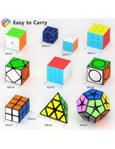 Juego de Cubos de Velocidad Vdealen - 10 Piezas 2x2 3x3 4x4 2