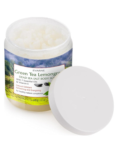 Exfoliante Corporal Evarne Sal del Mar Muerto 363g Té Verde